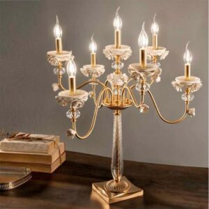 kandelyabr edith satin gold 7 lamp