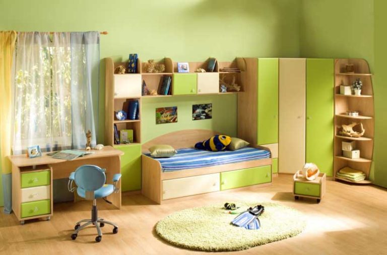 Голубая мебель для детской